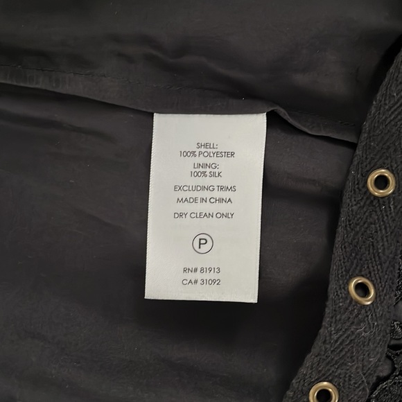 Tracy Reese New York Vintage Mini Skirt with Grommets / Lace Overlay - Size 10 - Picture 4 of 10